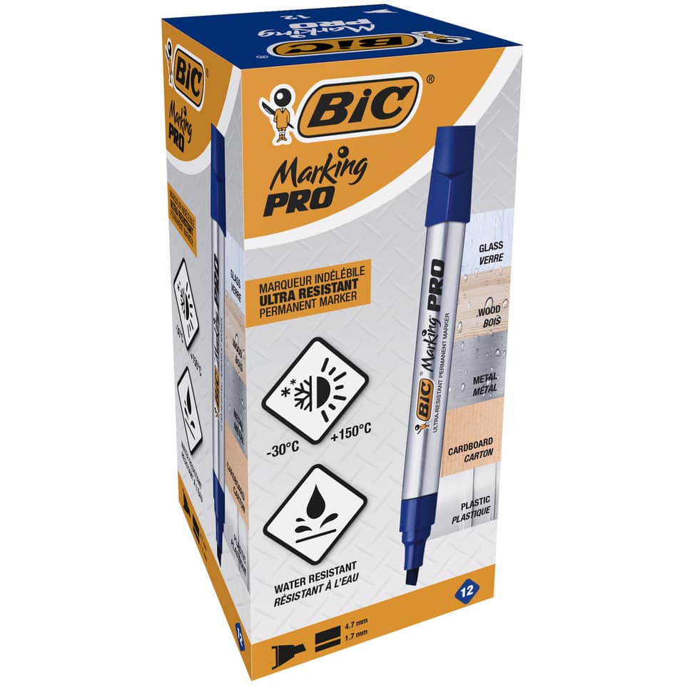 Marcatore permanente BIC Marking PRO punta a scalpello 1,7-4,7 mm blu 964803