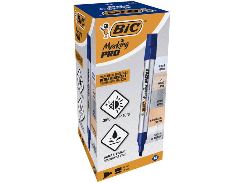 Marcatore permanente BIC Marking PRO punta a scalpello 1,7-4,7 mm blu 964803