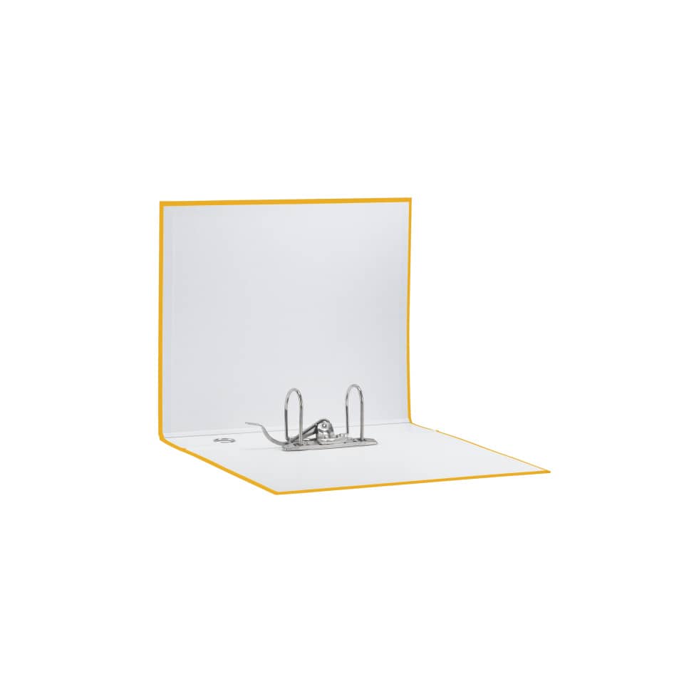 Registratore con custodia Esselte G55 Eurofile protocollo dorso 8 cm cartone rivestito in PP giallo - 390755090