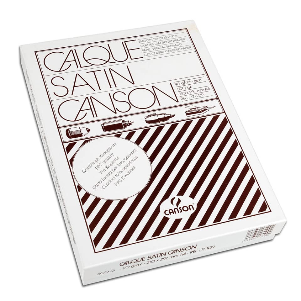 Carta lucida Canson Calque Satin 90/95 g/m² A4 Conf. 500 pezzi - C200017109