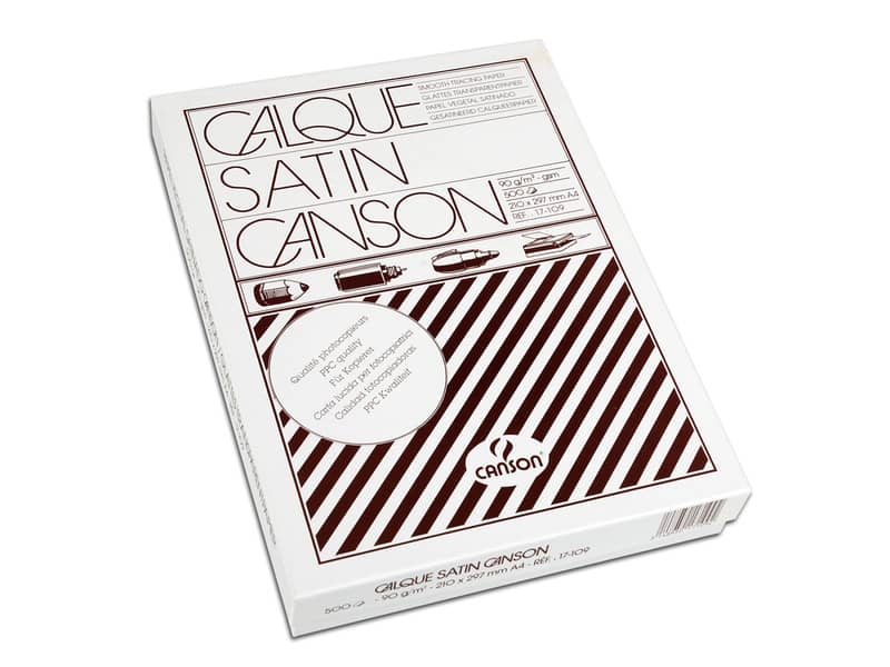 Carta lucida Canson Calque Satin 90/95 g/m² A4 Conf. 500 pezzi - C200017109