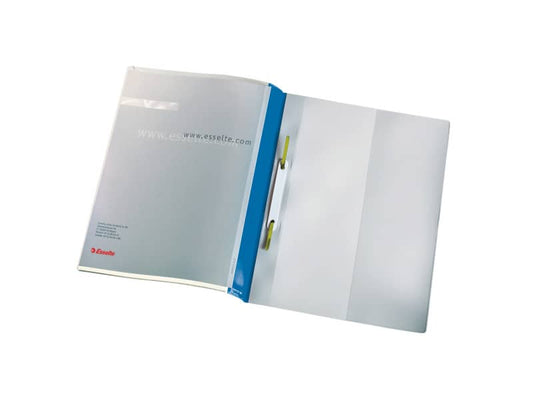 Cartelline ad aghi con clip Esselte Quotation File 23,8x31 cm pvc semirigido blu conf. da 25 pezzi - 28363