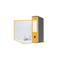 Registratore con custodia Esselte G55 Eurofile protocollo dorso 8 cm cartone rivestito in PP giallo - 390755090
