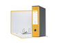 Registratore con custodia Esselte G55 Eurofile protocollo dorso 8 cm cartone rivestito in PP giallo - 390755090