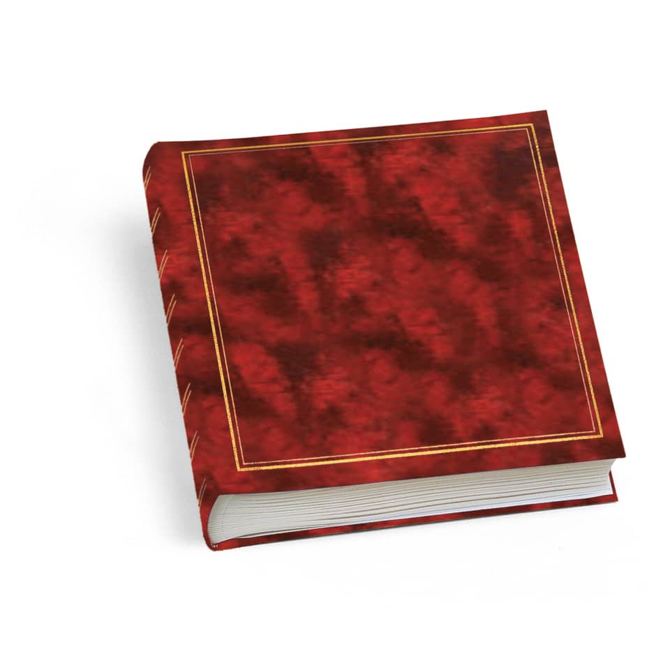 Album portafoto Lebez 40 fogli con velina f.to 25x30 cm rosso 0380-R