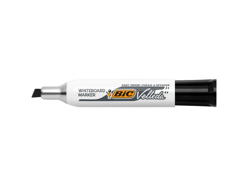 Marcatore per lavagne bianche BIC Velleda 1781 punta a scalpello 3,3-4,6 mm nero - 9402981