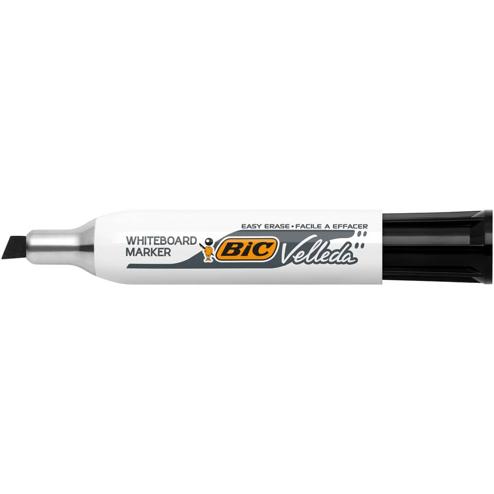 Marcatore per lavagne bianche BIC Velleda 1781 punta a scalpello 3,3-4,6 mm nero - 9402981