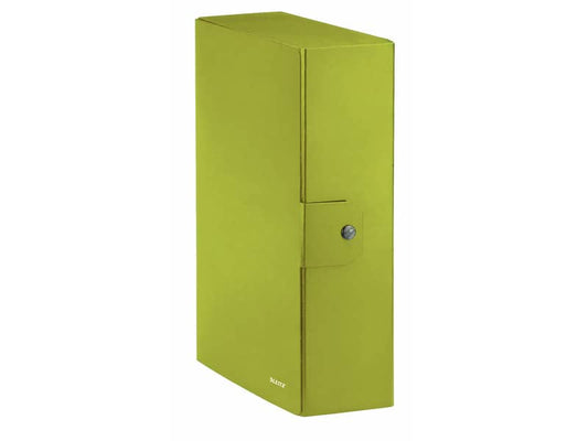 Scatola portaprogetti Leitz WOW in cartone - dorso 10 cm - formato 25x35 cm verde metallizzato - 39680064