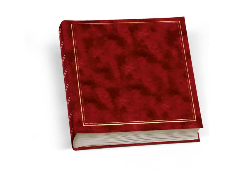 Album portafoto Lebez 50 fogli con velina rosso 0378-R