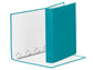 Raccoglitore Esselte Meeting a 4 anelli tondi 30mm cartone rivestito in PP turchese 22x30cm dorso 4cm - 395792800