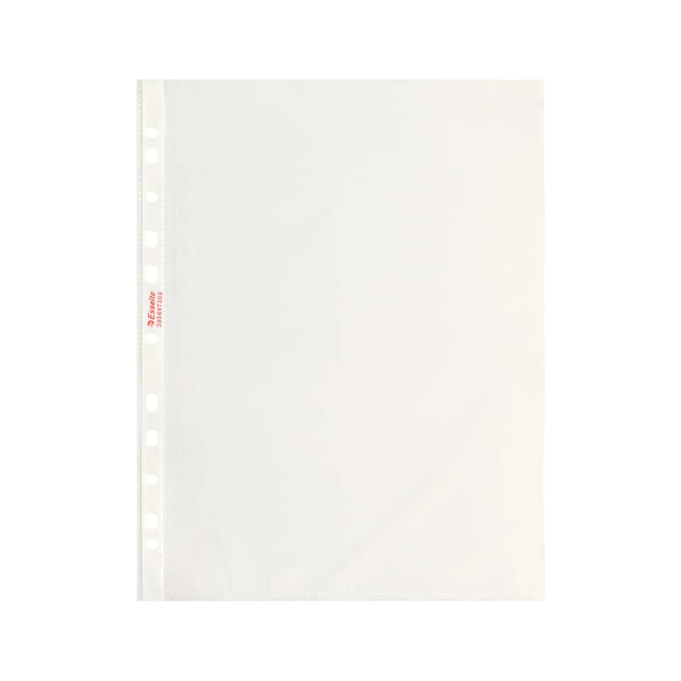 Buste a perforazione universale goffrate Esselte STANDARD PP antiriflesso 22x30 cm conf.200 - 395697300