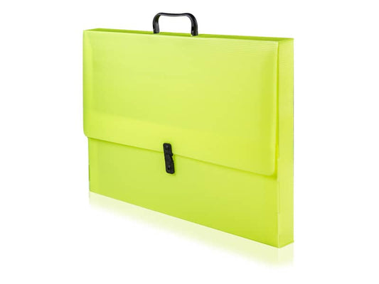 Valigetta portaprogetti con maniglia BREFIOCART POLIONDA 27x38 cm dorso 8 cm colore fluo - 020M4004.FLUO