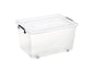 Scatola trasparente con coperchio e ruote Viso 560x390x300 mm trasparente BS1050