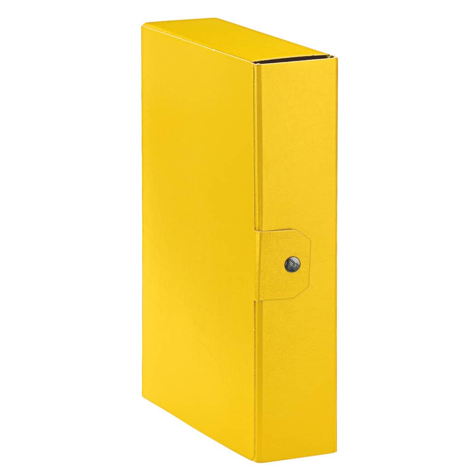 Cartelle portaprogetti Esselte C28 EUROBOX dorso 8 cm presspan biverniciato giallo- 390328090