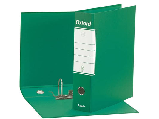 Registratore con custodia Esselte G83 Oxford commerciale 29,5x32 cm - dorso 8 cm verde - 390783180