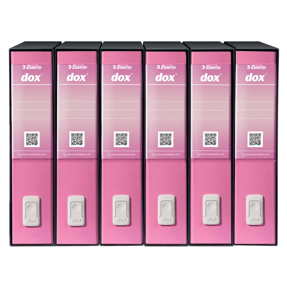 Registratore a leva DOX2 Protocollo S. Francisco 28,5x35 cm - dorso 8 cm rosa - D15219