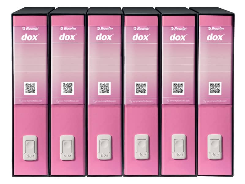 Registratore a leva DOX2 Protocollo S. Francisco 28,5x35 cm - dorso 8 cm rosa - D15219