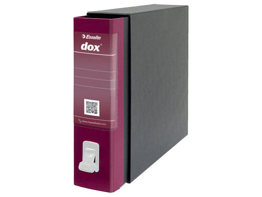 Registratore a leva DOX2 Protocollo 28,5x35 cm - dorso 8 cm bordeaux D26205