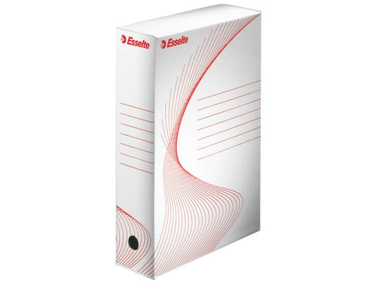 Scatola archivio Esselte BOXY 80 bianco/rosso 8x25x35 cm 128003