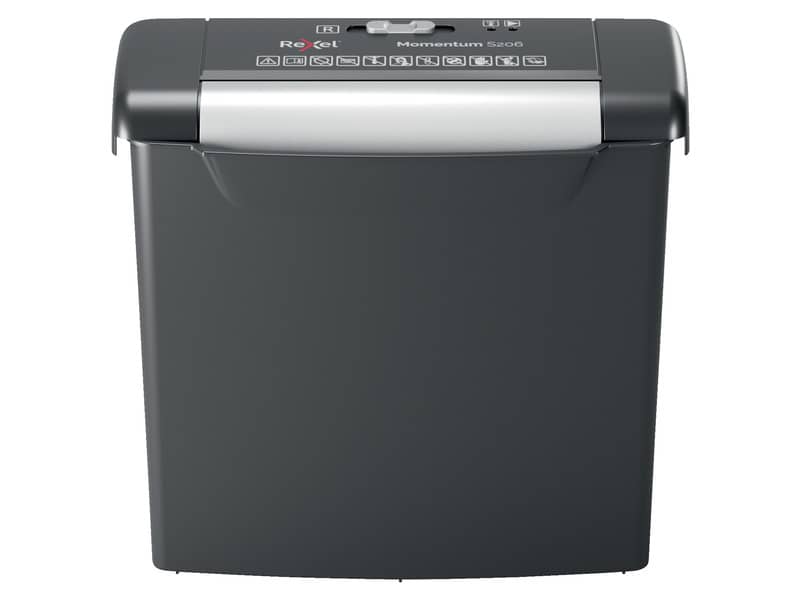 Distruggidocumenti uso personale Rexel Momentum S206 - P-2 - 9 L - taglio a strisce 6 mm- 2104568EU