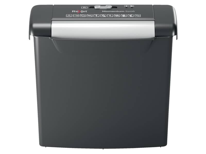 Distruggidocumenti uso personale Rexel Momentum S206 - P-2 - 9 L - taglio a strisce 6 mm- 2104568EU