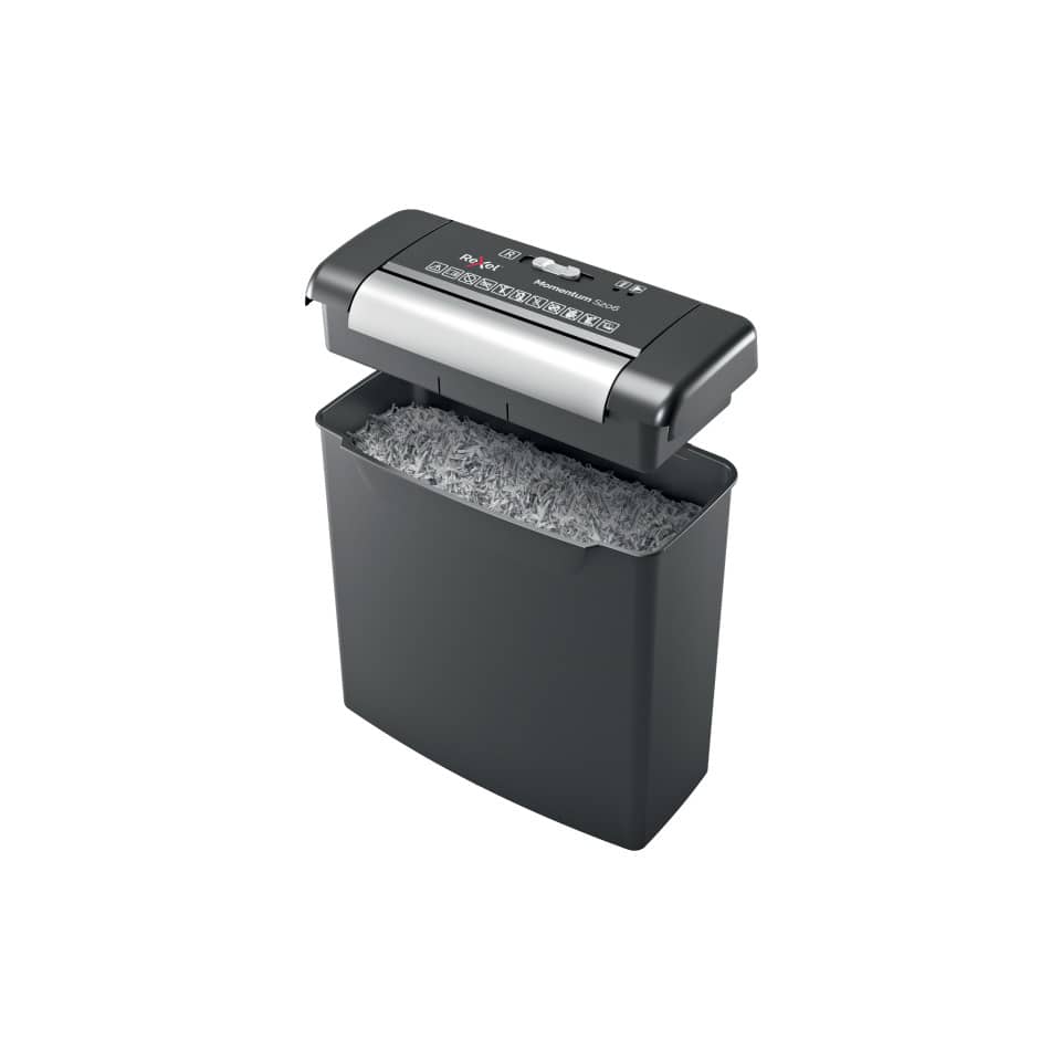 Distruggidocumenti uso personale Rexel Momentum S206 - P-2 - 9 L - taglio a strisce 6 mm- 2104568EU