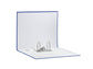Registratore con custodia Esselte G55 Eurofile protocollo dorso 8 cm cartone rivestito in PP blu - 390755050