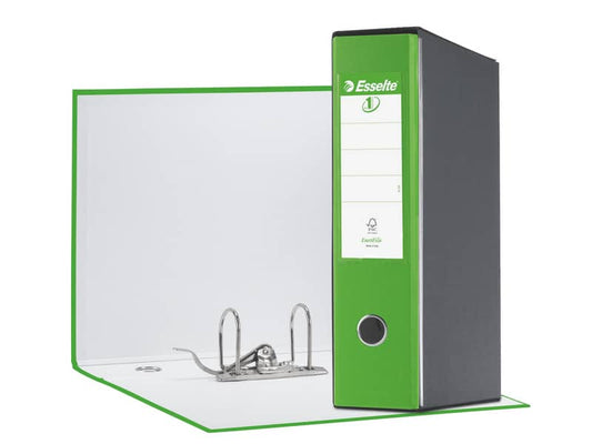 Registratore con custodia Esselte G55 Eurofile protocollo dorso 8 cm cartone rivestito in PP verde vivida - 390755940