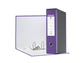 Registratore con custodia Esselte G55 Eurofile protocollo dorso 8 cm cartone rivestito in PP  lilla - 390755950