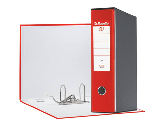 Registratore con custodia Esselte G55 Eurofile protocollo dorso 8 cm cartone rivestito in PP rosso - 390755160