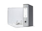 Registratore con custodia Esselte G55 Eurofile protocollo dorso 8 cm cartone rivestito in PP grigio metal. 390755970