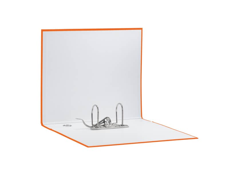 Registratore con custodia Esselte G55 Eurofile protocollo dorso 8 cm cartone rivestito in PP arancione - 390755200