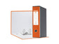 Registratore con custodia Esselte G55 Eurofile protocollo dorso 8 cm cartone rivestito in PP arancione - 390755200