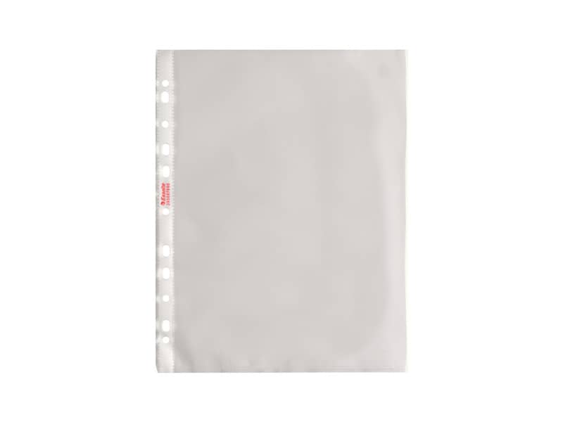 Buste a perforazione universale goffrate Esselte DELUXE 22x30 cm trasparente antiriflesso  conf.100 - 395697600