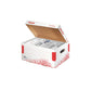 Scatola archivio Esselte SPEEDBOX con coperchio integrato bianco/rosso 25,2x19,3x35,5 cm - 623911