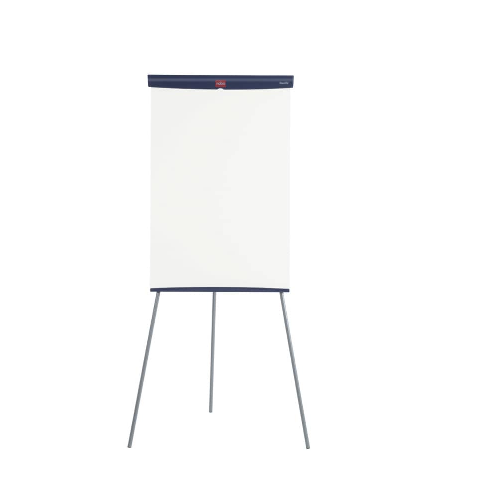 Portablocco in acciaio magnetico a treppiede Nobo Basic bianco 68x184 cm - 1905243