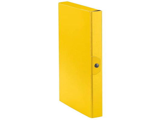 Cartelle portaprogetti Esselte C24 EUROBOX dorso 4 cm presspan biverniciato giallo - 390324090