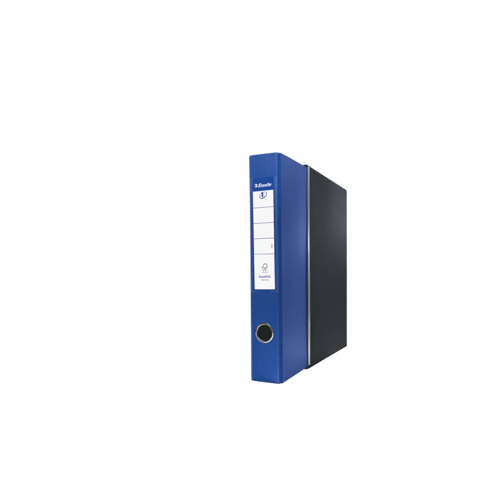 Registratore con custodia Esselte G54 Eurofile protocollo dorso 5 cm cartone rivestito in PP blu - 390754050