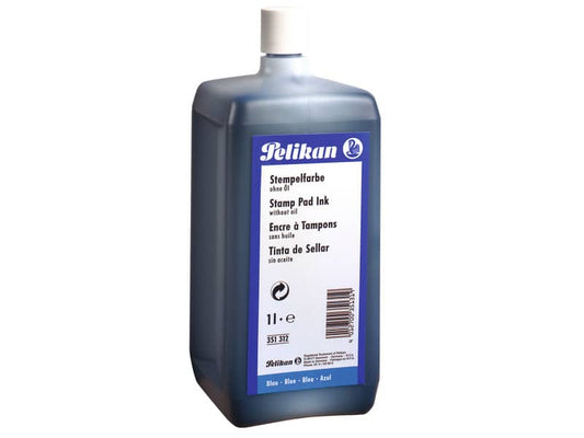 Inchiostro per timbri senza olio Pelikan bottiglia 1 litro blu 351312