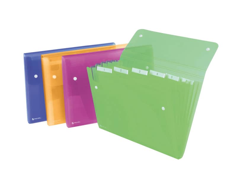 Archiviatore a soffietto Rexel Ice 6 tasche A4 assortiti 2102032
