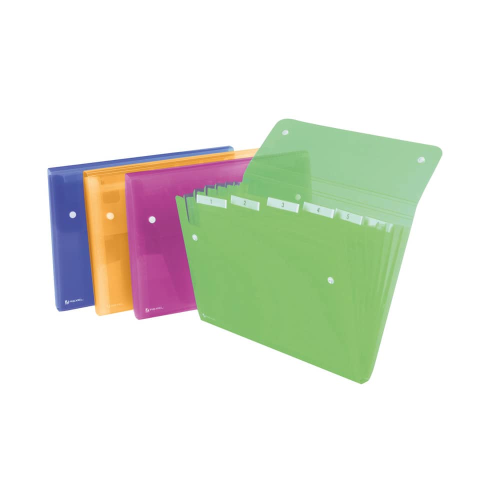 Archiviatore a soffietto Rexel Ice 6 tasche A4 assortiti 2102032