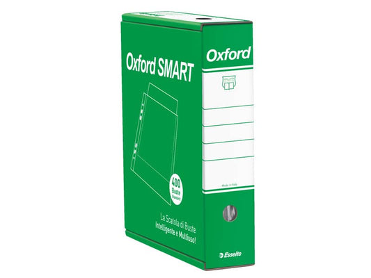 Buste a perforazione universale goffrate Esselte OXFORD SMART PP antiriflesso 22x30 cm conf.400 - 391098300