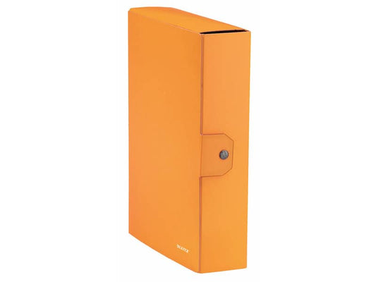 Scatola portaprogetti Leitz WOW in cartone - dorso 8 cm - formato 25x35 cm arancione metallizzato - 39670044