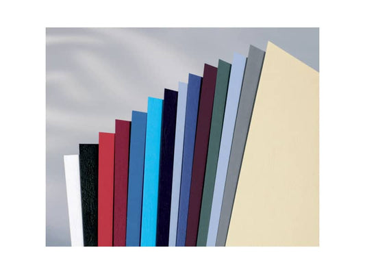 Copertine per rilegatura GBC Leathergrain cartoncino goffr. A4 blu scuro conf da 100 copertine - CE040029