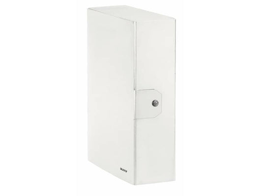Scatola portaprogetti Leitz WOW in cartone - dorso 10 cm - formato 25x35 cm bianco metallizzato - 39680001