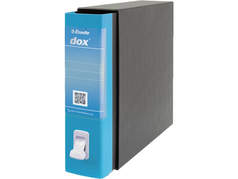 Registratore a leva DOX2 Protocollo 28,5x35 cm - dorso 8 cm blu chiaro D26201