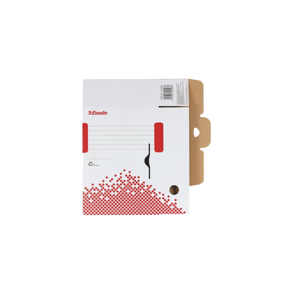 Scatola archivio Esselte SPEEDBOX dorso 10 cm bianco/rosso 10x25x35 cm 623908