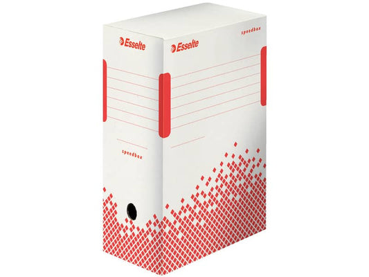 Scatola archivio Esselte SPEEDBOX dorso 15 cm bianco/rosso 15x25x35 cm 623909