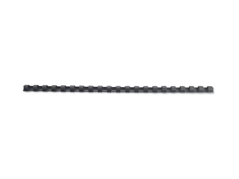 Dorsi plastici a 21 anelli GBC CombBind 6 mm A4 nero - fino a 25 fogli conf da 100 dorsi - 4028173
