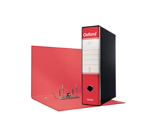 Registratore con custodia Esselte G85 Oxford protocollo 29,5x35 cm - dorso 8 cm rosso - 390785160